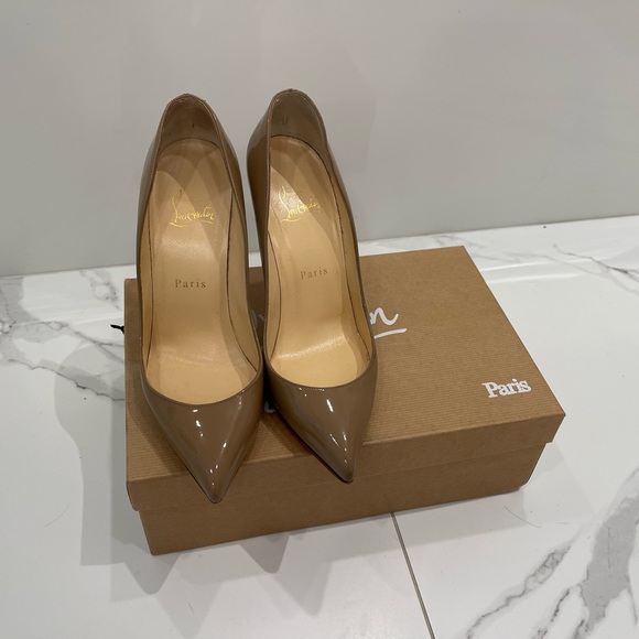 Louboutin nude Pigalle Folies 100 mm 37.5 authentic - Picture 2 of 4